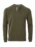 Men's Henley Long Sleeve Tee