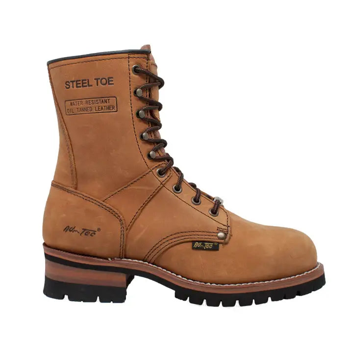 Men's Brown Steel Toe Logger