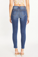 Mid Rise Distressed Ankle Skinny Jeans