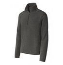 Port Authority Heather Microfleece 1-2-Zip Pullover.