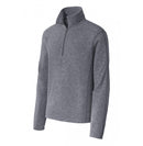 Port Authority Heather Microfleece 1-2-Zip Pullover.