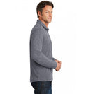 Port Authority Heather Microfleece 1-2-Zip Pullover.