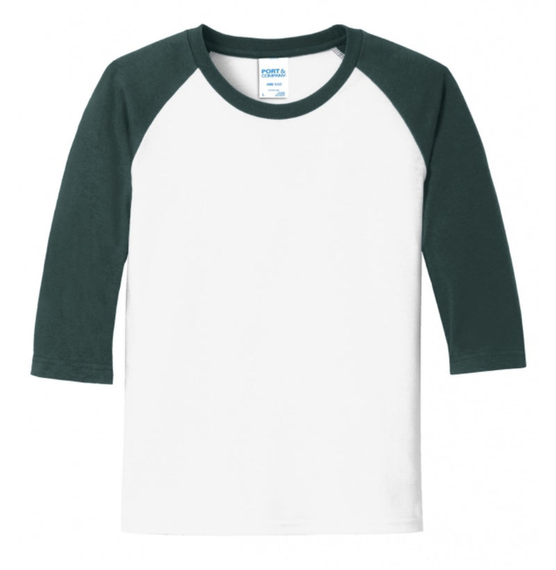 Youth Core Blend 3-4-Sleeve Raglan Tee