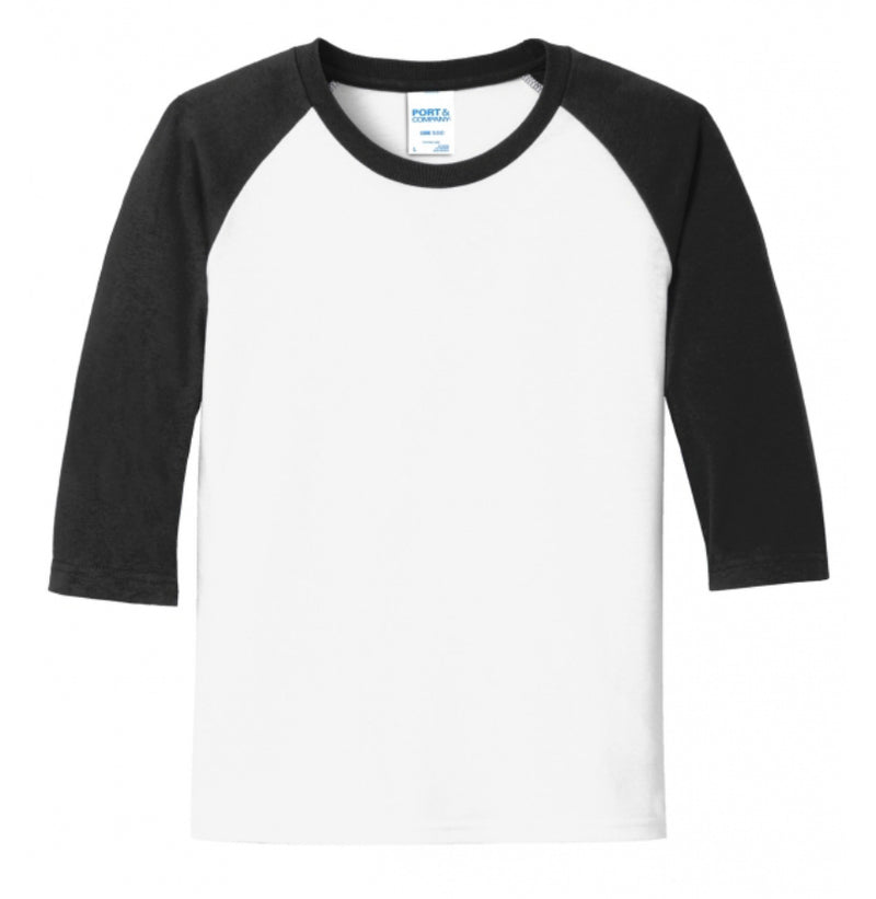 Youth Core Blend 3-4-Sleeve Raglan Tee