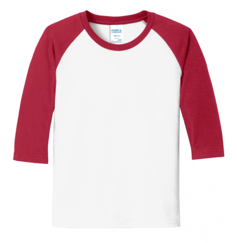 Youth Core Blend 3-4-Sleeve Raglan Tee