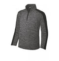 Youth PosiCharge Electric Heather Colorblock 1-4-Zip Pullover