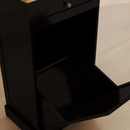 Black Tilt-Out Trash Cabinet with Drawer and Storage