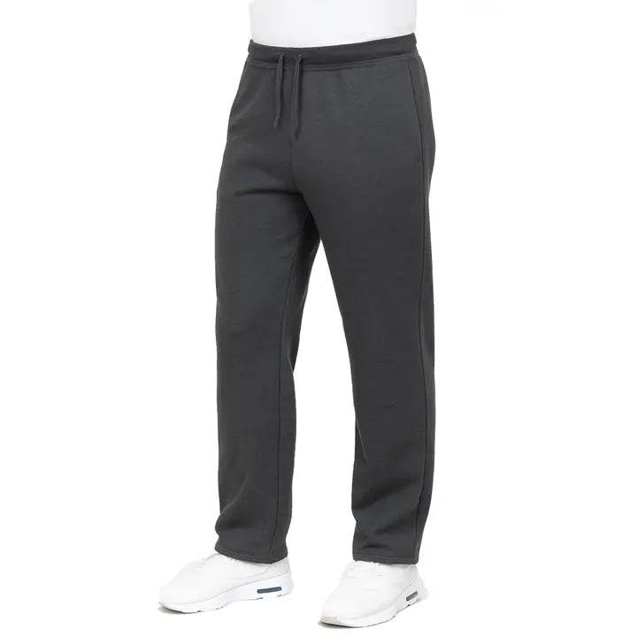 Men's Classic Heavyweight Fleece Sweatpants with Open Bottom