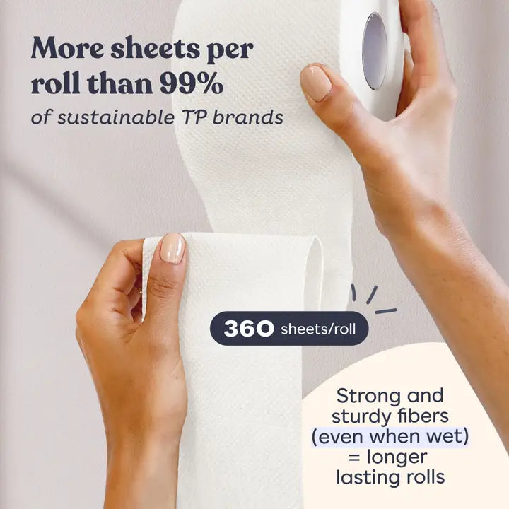 Bamboo Toilet Paper - Single Wrapped Rolls