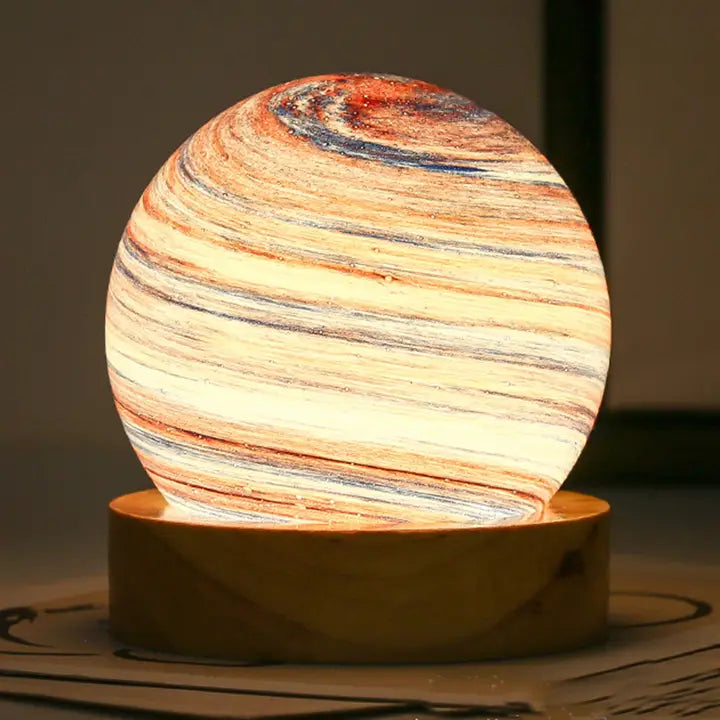 Adjustable Glass Art Planet Led Desk Lamp Planet Lamp Night