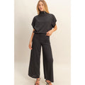 Mock Neck Top and Pants Set