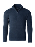 Quarter Zip Up Mock Turtle Neck Sweater