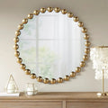 Round Iron Framed Wall Decor Mirror, Black