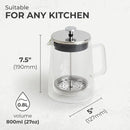 Kaffe French Press Coffee Maker. Double-Wall Glass (0.8L)