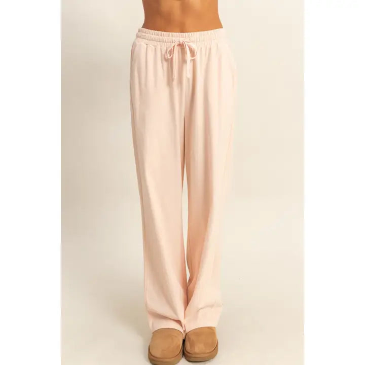 Drawstring High-Waisted Pants