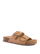 Minata Platform Buckled Slide Sandals - OutletSavings