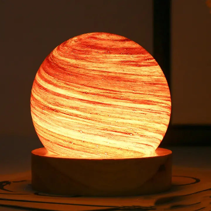 Adjustable Glass Art Planet Led Desk Lamp Planet Lamp Night