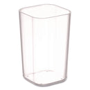 TRU RED Stackable Plastic Pencil Cup, 2.61 x 2.61 x 4.3, Clear