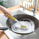 Natural Cleaning Dish Brush - 1 Pc Bamboo Brush with Handle