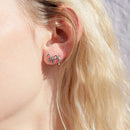 18K Gold Pvd Stainless Steel Bow Stud Earrings