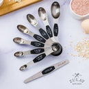 Premium Stainless Steel Magnetic Measuring Spoons - 8 Pc Set