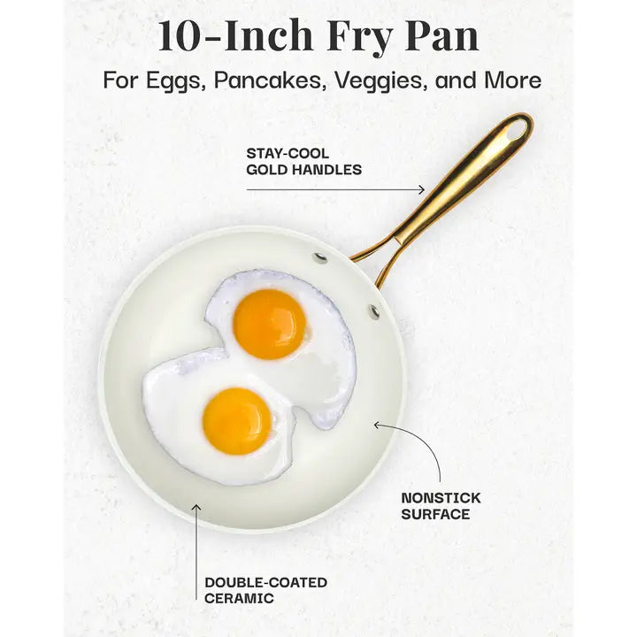 Gotham Steel Natural Collection Blue/Cream 10" Fry Pan