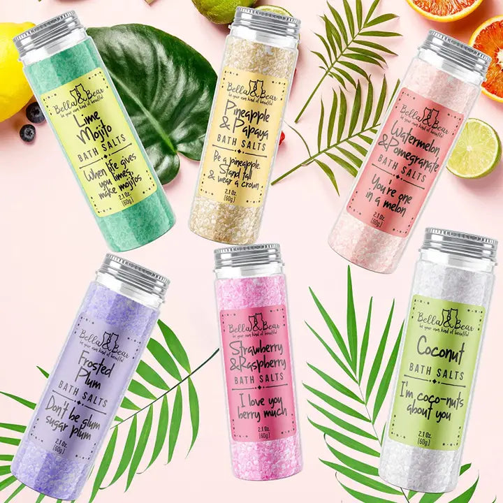 Mini Travel Bath Salts – Sweet Strawberry & Raspberry