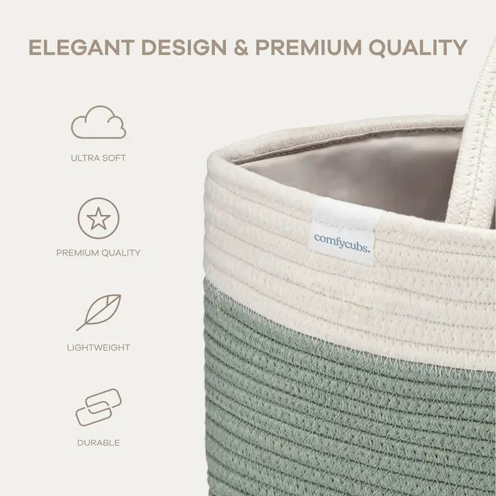 Rope Diaper Caddy Organizer 8.5" X 15" X 8" By Comfy Cubs