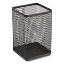 TRU RED Wire Mesh Jumbo Pencil Holder, 4.33 x 4.33 x 6.69, Black