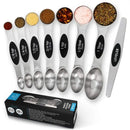 Premium Stainless Steel Magnetic Measuring Spoons - 8 Pc Set
