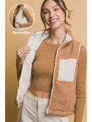 Reversible Fleece Vest with Side Pockets