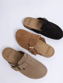 Ratiha Buckle Accent Slip-On Footbed Mules