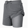Men's 2 in 1 Stretch Quick Dry Gym Running Shorts With Liner - OutletSavings