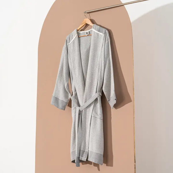 Bathrobe Turkish Cotton Quick-Dry Light Robe Spa Lounge Wear