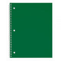 Just Basics Poly Spiral Notebook, 8" x 10-1/2", 1 Subject, Wide Ruled, 70 Sheets, Green
