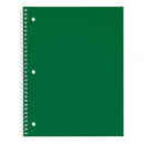 Just Basics Poly Spiral Notebook, 8" x 10-1/2", 1 Subject, Wide Ruled, 70 Sheets, Green