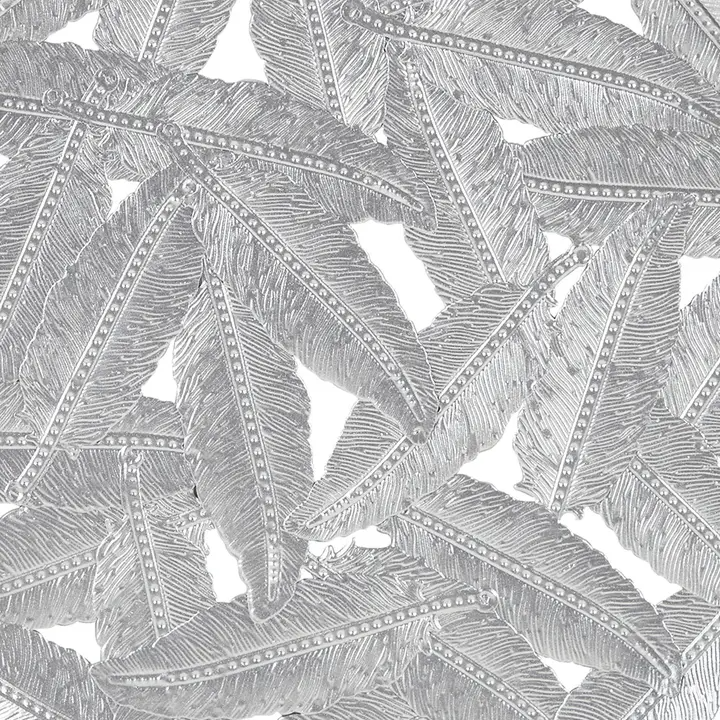 100% Metal Painted Feather Cutout Wall Decor