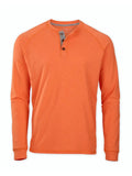 Men's Henley Long Sleeve Tee