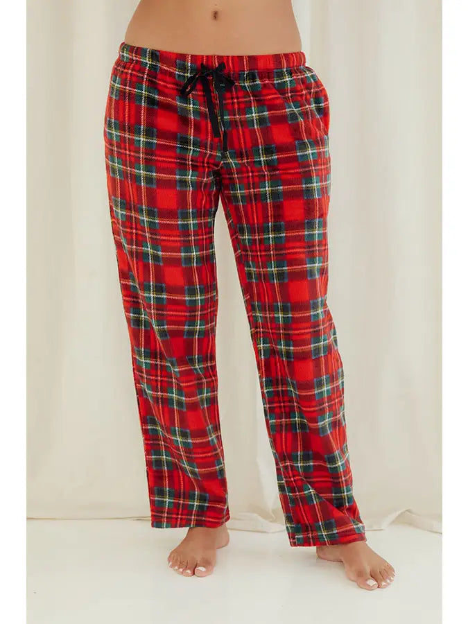 Youmita Lady Plaid Fleece Pajamas