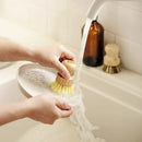 Eco Kitchen Cleaning Supplies - 1 Pack Bamboo Dish Brush