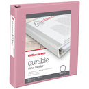 3-Ring Durable View Binder, 1-1/2" Round Rings, Pink