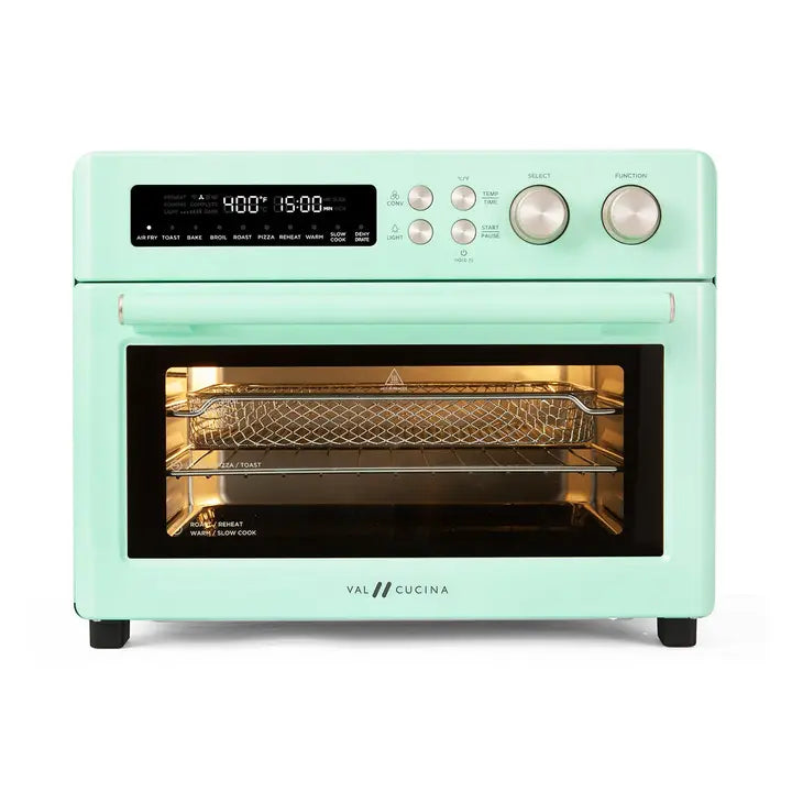 VAL CUCINA 10-in-1 Air Fryer Toaster Oven - Brushed Stainle