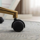 Modern White Teddy Fabric Adjustable Office Chair