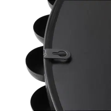 Round Iron Framed Wall Decor Mirror, Black