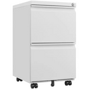 2-Drawer Mobile File Cabinet with Lock and Wheels