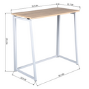31.5" Foldable Computer Desk, Natural Wood