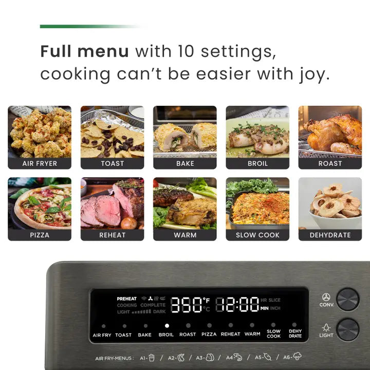 VAL CUCINA 10-in-1 Air Fryer Toaster Oven - Brushed Stainle