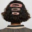 Flat Lay Claw Clip 3pc Flat - Ultra Glossy Terracotta