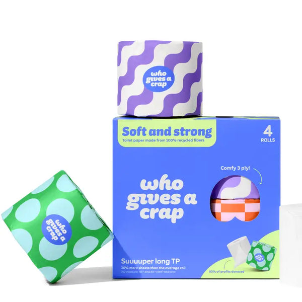 100% Recycled Toilet Paper - Retail 4 Pack (6/case)