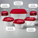 Nested 50-Piece Plastic Food Storage Container Set